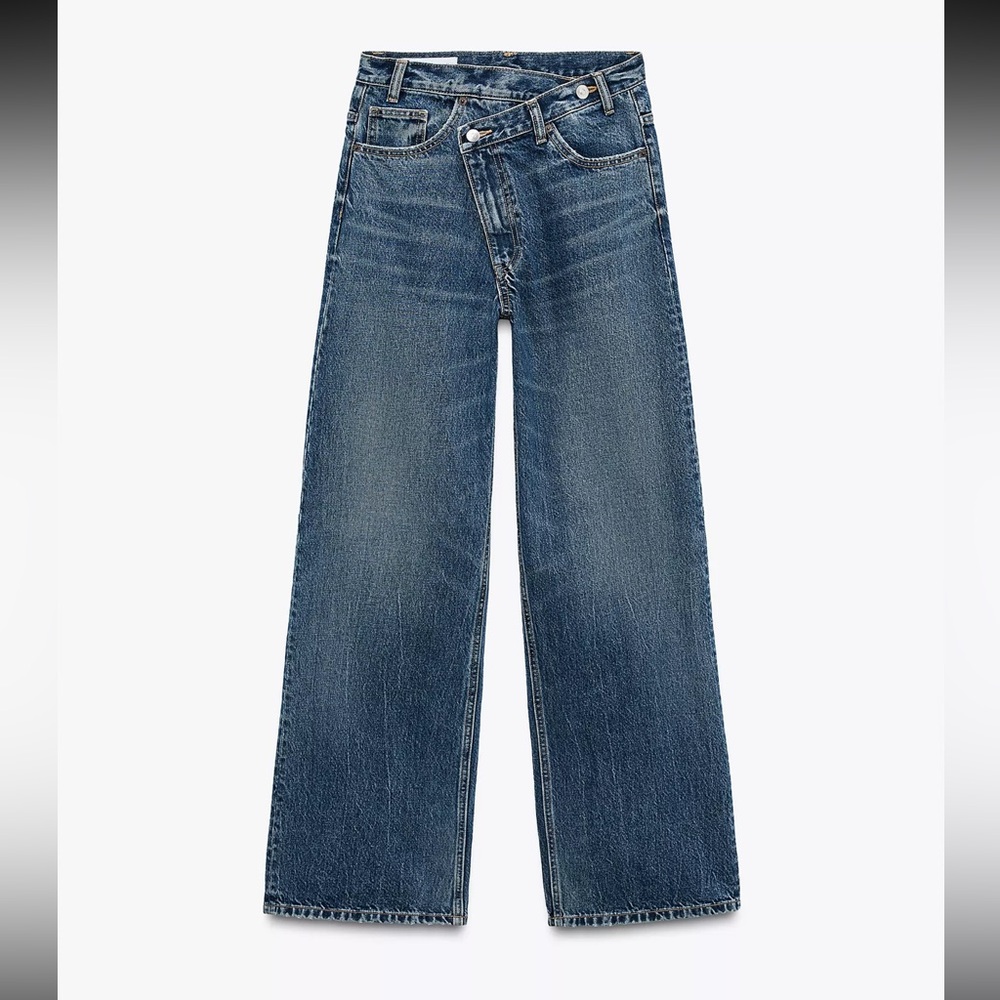 Zara High Rise Blue Jeans